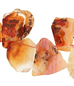 Carnelian (natural) Flat Freeform Drop 14-24x20-35mm