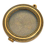 Nunn Design Antique Gold (plated) Large Beaded Locket 44mm