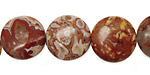 Rosetta Lace Agate Puff Coin 16mm
