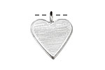 Silver (plated) Heart Bezel 25mm