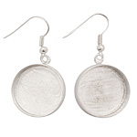 Silver (plated) Circle Bezel Earrings 19mm