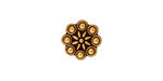 TierraCast Antique Gold (plated) Czech Rosette Button 11mm