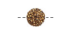 Smoked Topaz Pave (w/ Preciosa Crystals) Round 12mm
