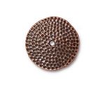 TierraCast Antique Copper (plated) Hammertone Disk 25mm