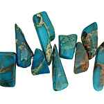 Turquoise Impression Jasper Stick 8-12x20-43mm