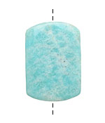 Brazil Amazonite Thin Pillow Pendant 32-42x24-28mm