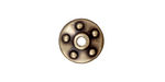 TierraCast Antique Brass (plated) Large Hole Rivet Bead Cap 4x14mm
