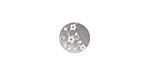 Lillypilly Silver Floral Vine Anodized Aluminum Disc 11mm, 22 gauge