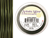 Artistic Wire Dark Green 18 gauge, 10 yards