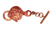 Patricia Healey Copper Fish Toggle Clasp 46x24mm, 22mm bar