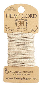 Natural Hemp Twine 20 lb, 20 ft