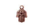 TierraCast Antique Copper (plated) Hamsa Hand Charm 13x21mm