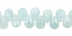 Amazonite Faceted Flat Teardrop 6x9mm