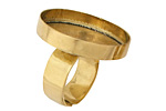 Brass Adjustable Ring Circle Bezel 27mm