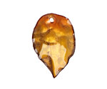C-Koop Enameled Metal Egg Yellow/Clear Round Leaf 19-21x30-33mm