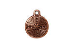 TierraCast Antique Copper (plated) Labyrinth Charm 16x20mm