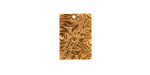 Stampt Antique Gold (plated) Floral Embossed Rectangle 11x15mm