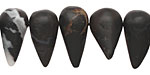 Black Zebra Agate (matte) Horn 8-13x19-26mm