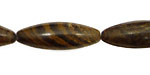 Black Turtle Shell Jasper Rice 30x10mm