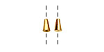 Memory Wire Gold (plated) Cone Endcap 6.5x4mm
