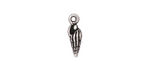 TierraCast Antique Silver (plated) Spindle Shell Charm 4x14mm