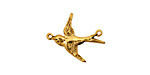 Stampt Antique Gold (plated) Westward Bird Connector 18x12mm