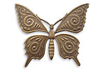 Vintaj Natural Brass Ornate Butterfly Pendant 36x30mm