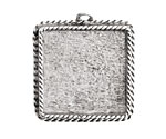 Nunn Design Antique Silver (plated) Large Ornate Square Bezel Pendant 30x34mm