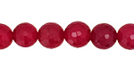 Ruby Red Agate Faceted Round 10mm