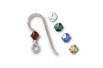 TierraCast Sterling Silver Holiday Crystal Mix Earwire