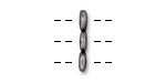 TierraCast Antique Pewter (plated) Nugget 3-Hole Bar 7x19mm