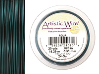 Artistic Wire Aqua 24 gauge, 20 yards