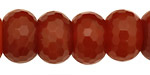 Carnelian Faceted Rondelle 18mm