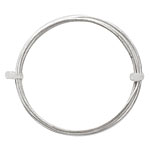 German Style Wire Silver (plated) Weave Pattern Round 16 gauge, 1 meter