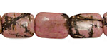 Rhodonite (w/ extra black matrix) Thin Pillow 18x13mm