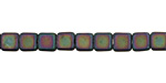 Czech Glass Matte Iris Purple Square 6mm