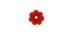 Matte Ruby Lucite Daisy 3x10mm