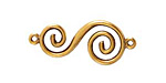 Nunn Design Antique Gold (plated) Swirl Connector 32x14mm