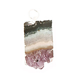 Amethyst Slice Pendant Set in Silver (plated) 20-21x26-48mm