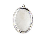 Nunn Design Antique Silver (plated) Vetri Beaded Oval Frame 23x32mm