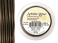 Artistic Wire Gunmetal (bronze) 18 gauge, 10 yards