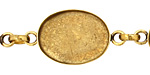 Brass Oval Bezel Link Bracelet 24x18mm