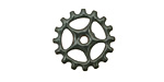 C-Koop Enameled Metal Steel Gray Sectioned Gear 19mm