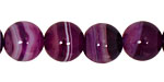 Purple Line Agate Round 12mm