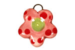 Jangles Ceramic Pink Flower Charm 19mm