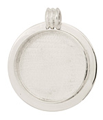Silver (plated) Lipped Circle Bezel 36mm