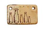 Kylie Parry Ceramic Milk Bottles Pendant 35x23mm