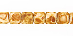 Czech Glass Matte Opaque White Picasso Square 9mm