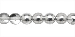 Czech Glass Silver 1/2 Round 8mm