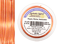 Artistic Wire Silver Plated Peach 22 gauge, 10 yards